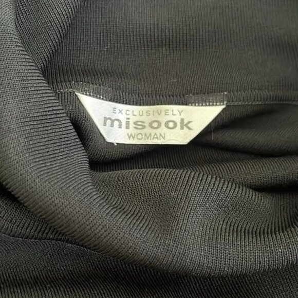 Missook Black Turtleneck Sleeveless Maxi Dress Goth Couture Whimsy  Great Builda - Picture 3 of 9